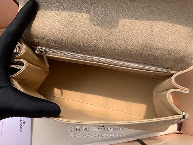 DELVAUX女包 德爾沃比利時單肩包 純手工蜜蠟縫線 德爾沃女手提包 女手拎包 Ds0028手縫淺灰 Delvaux斜挎包  fcs1393